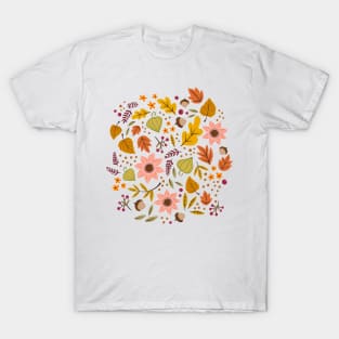 Autumn Floral, Dark T-Shirt